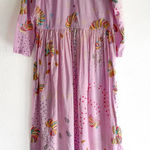 Soler Romantic III Pink Lolita Print Cotton Maxi Dress S/M Whimsical Photo 0