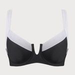 Berlook Black Contrast Trim Plus Size Bikini Top and Bottom Photo 6
