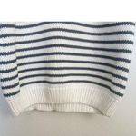 English Factory Striped Short Puff Sleeve Sweater Buttons Navy Coastal S Preppy Photo 11