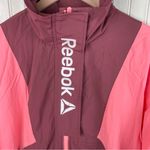 Reebok NEW Women’s Focus Track Jacket Wild Ginger Pink Color Block Size Medium Photo 2