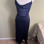 NBD  Shelby Gown in Navy Blue front slit maxi Dress size XS Photo 10