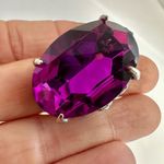 Pink oval rhinestone cocktail ring Photo 1