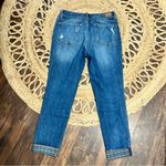 Judy Blue  Jeans Womens 1/30 Plaid Print Cuff Slim Fit Medium Blue Stretch Denim Photo 3