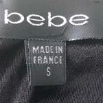 Bebe  Shiny Black Mini Party Dress Low Demi Cup Size Small Photo 7