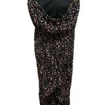 Francesca's MI AMI HALTER FLORAL BLACK BACKLESS ONE PIECE JUMPSUIT S Photo 3