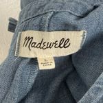 Madewell  Chambray Tie-Back Bell Sleeve Top Casual Open Back Denim Size Large Photo 4