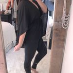 Symphony  size small black cable knit sweater cape Photo 1