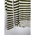 ALBION FIT Albion Green White Striped Long Sleeve Crewneck Shirt Women's Size X-Small XS Photo 2