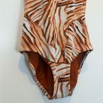 Calia Orange and White Striped One Piece Swimsuit Size 4 Photo 3