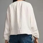 Maeve Anthropologie  NWT White Beach Parachute Bomber Jacket Size Medium‎ Photo 3