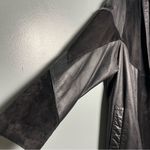 Preston & York Vintage 90s  Black Leather Patchwork Open Jacket Women’s Size S Photo 4