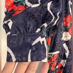 BURRYCO Floral Print Mini Puff Sleeve Lace Collar Flowy Dress Size 4 Photo 6