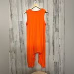 Rouge Collection Neon Orange Asymmetrical Sleeveless Tunic Top 1X Size XL Photo 1