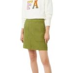 Free Assembly Women's Patch Pocket Mini Skirt Size 16 NWT Green Photo 0