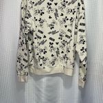 Disney  Mickey Mouse Light Weight Sweatshirt  Cream  Womens Junior Size 11/13 Lg Photo 3