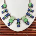 J.Crew  Blue and Green Statement Necklace 20” Photo 2
