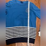 Tommy Hilfiger Blue and White Striped Crewneck Sweater Photo 2
