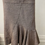 Necessary Objects Vintage 90s brown Chevron pleated flared A Line Midi Skirt Med Photo 0