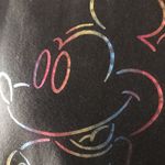 Disney Vintage 90s  Mickey Mouse Crewneck Sweatshirt  L  Neon Unisex Y2K Rainbow Photo 2