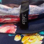 Zakkle Women's Pink Yellow Navy Blue Floral Flowy Mini Skirt Size Medium Photo 3