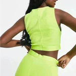 Nike  Air ribbed tank top in lime size XL Photo 2