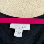 J.Jill Dark Blue Short Sleeve Crewneck Maxi Dress Photo 3