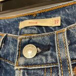 Levi's Premium- Wedgie Jeans High Rise Dark Wash Button Fly Tapered Leg- Size 27 Photo 6