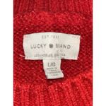 Lucky Brand Red Fair Isle Holiday Long Sleeve Crew Neck Pullover Ski Sweater L Photo 5