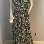 Elegant Green and Cream Maxi Dress Size L Photo 0