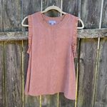 Current Air Anthropologie  Mauve Ruffle Trim‎ Tank Blouse | L Photo 2