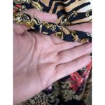 Thalia Sodi Designer Dress XXL Blouson Braided Gold Belt Black Open 3/4 Sleeve Photo 2