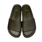 Melissa  MLSA Dark Brown Seamless Beach Slides Size 6 Euro 37 Photo 2