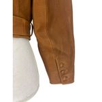 frame denim FRAME Cropped Pebbled Leather Belted Jacket Photo 14