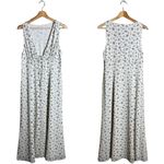 Reformation  Ceara Floral V-Neck Midi Dress Women's 8 White Blue Cottagecore NWOT Photo 3