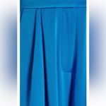 NWT Alex Perry Blue Hutton Pleated Satin Crepe Wide Photo 6
