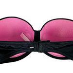PINK - Victoria's Secret PINK Victoria’s Secret Strapless Push Up Bra Sz 34DD Black Photo 2