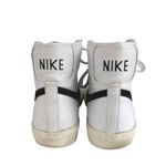Nike  Blazer Mid '77 White Black Mid Top Lace Up Athletic Sneakers Shoes Size 7 Photo 2