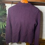 Habitat  Clothes To Live In‎ Purple Black Knit Zip Front Cardigan Sweater Size XS Photo 4
