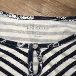 kim rogers  Women’s Short Sleeve Blue White Blouse‎ Size Medium Photo 5