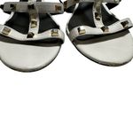 Rebecca Minkoff  White Leather Iron Studded Slide Heeled Sandal‎ - SZ 8.5 Photo 8