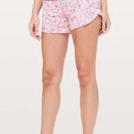 Lululemon Speed Up Shorts- Floral Bloom White Star Ruby Exclusive Color Photo 1