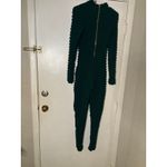 Cherie Los Angeles Green Popcorn Zippered Jumpsuit S Holiday Party Bodycon Xmas Photo 3