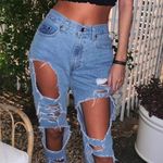 Boutique High Waisted Distressed Jeans Photo 0