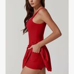 Qinsen Red Mini Tennis Dress Pleated New Size XS Photo 1