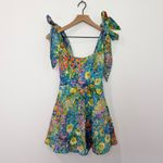 Show Me Your Mumu  Claire Painterly Petals Mini Dress Bow Ties Size XS Photo 1