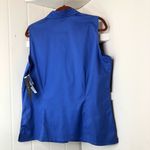 kim rogers  Medium Sleeveless Button-Up Blue Blouse Photo 1