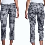 Laundry by Shelli Segal  Blue & White Slim Fit Cropped Pants Women's Size 6 Photo 1