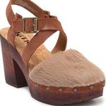 Kork-Ease KORKS Wendy Faux Fur Taupe Rust Brown Clog Heels NWT Photo 0