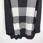 Woman Within  Plus Size 2X Sweater 26W‎ 28W Pullover Black White Check Crew 1388 Photo 3