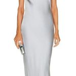 Norma Kamali Maria Gown in Silver Small New Womens Long Maxi grey dress Photo 0